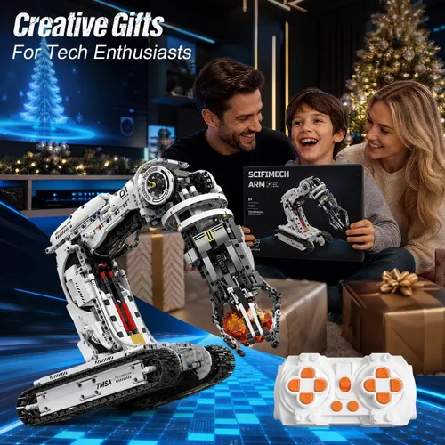 Vista 9 de Gohero Kit de brazo de robot con seguimiento técnico 1468PCS STEM Control