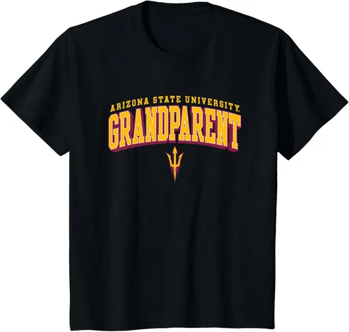 Vista 8 de Camiseta con logotipo de Arizona State Sun Devils Grandparent Arch, Negro