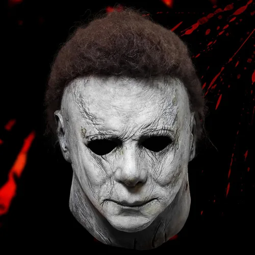 Vista 2 de Michael Myers Mask Original Adult Scary Mask 2018 Halloween Latex Mask For Cosplay Prom Michael Myers Costume