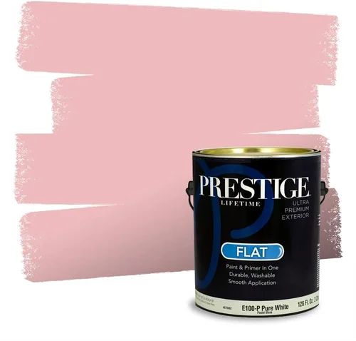 Vista 111 de Prestige Paints Pintura exterior e imprimación en uno, 1 galón, plano, coincidencia comparable de Valspar* Amber Rose*