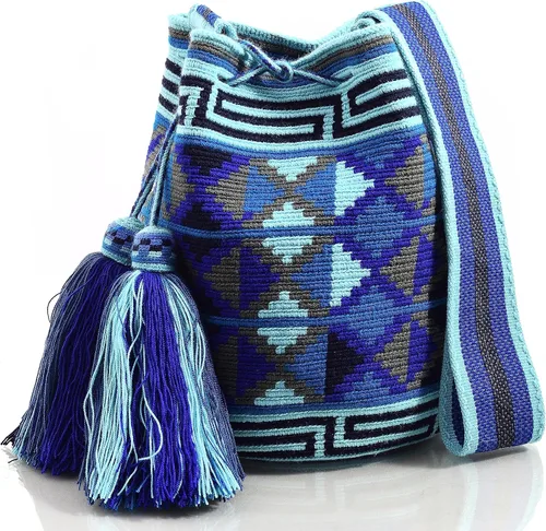 Vista 2 de WYOU Designer Collection, Handwoven Hobo Bucket Bag in Wayuu Crochet