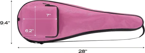 Vista 2 de Gespann Cubierta de raqueta de squash para 2 raquetas con bolsillo con cremallera Rosado
