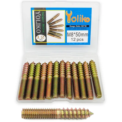Vista 10 de Paquete de 30 pernos de percha M4 x 25 de 25mm (0.98") con cabeza doble de 4mm (0.16") para muebles
