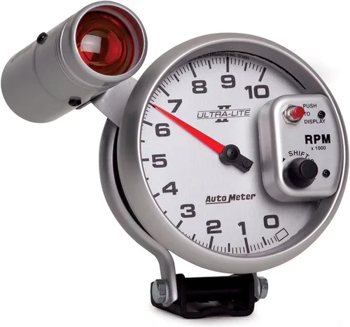 Vista 5 de Auto Meter 4999 Ultra-Lite II 5" 10000 RPM Pedestal Mount Shift-Lite Tacómetro