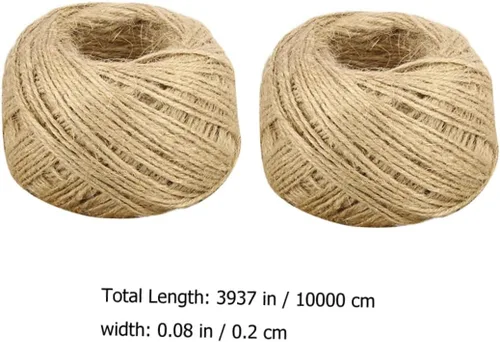Vista 2 de CORHAD Chic Yute Twine DIY Kits de manualidades Cordeles de yute natural para envolver regalos