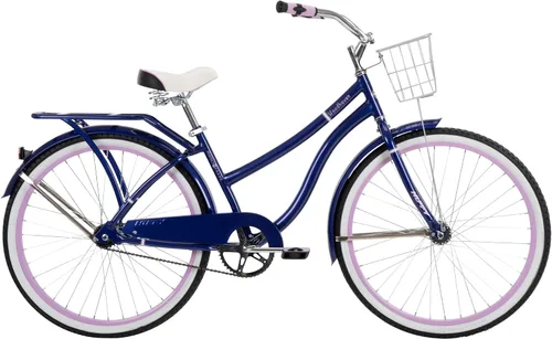 Vista 11 de Huffy Cruiser Bike, Fairmont or Woodhaven Model, 20/24/26 Inch Sizes, Perfect for Casual Rides, Ergonomic Design, Rear Rack and Basket on Woodhaven