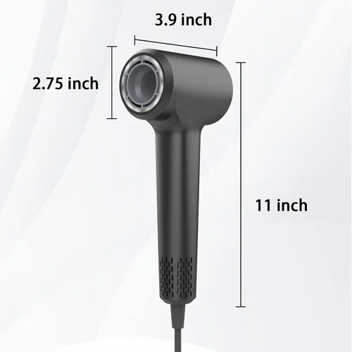 Vista 7 de BQSS Secador de pelo, 110000 rpm, secador de pelo iónico positivo negativo para mujeres, secador de pelo portátil de viaje con boquilla