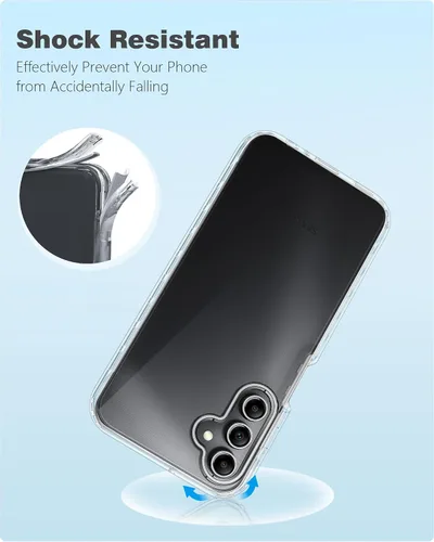 Vista 7 de FNTCASE Funda para Samsung Galaxy A15-5G: Funda para teléfono con protector de pantalla incorporado Funda protectora de silicona para teléfono