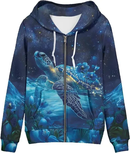 Vista 36 de Showudesigns Sudaderas con capucha y cremallera para mujer XS-5XL Un pollo
