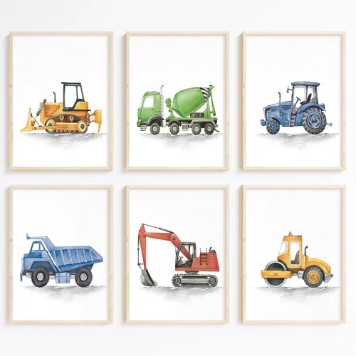 Vista 15 de Juego de 6 decoración de pared de animales marinos para guardería, lienzo de acuarela de océano, arte de pared para habitación de bebés y niños