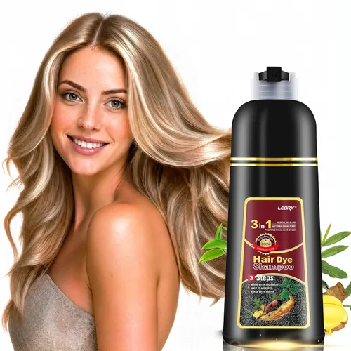 Vista 16 de leorx - Paquete de 2 champús de tinte para el cabello negro, 3 en 1, tinte de champú para cobertura de canas, coloración herbaria instantánea