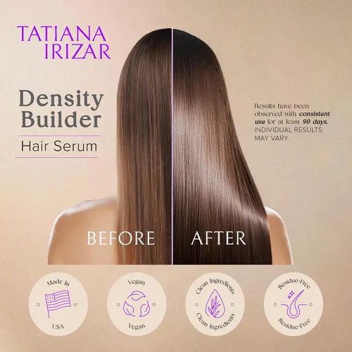 Vista 5 de Suero para engrosar el cabello – Suero de densidad capilar para mujeres fabricado en Estados Unidos 1.0 fl oz – Tratamiento clínicamente probado