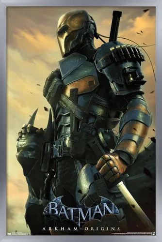 Vista 10 de Trends International DC Comics VIdeo Game - Póster de pared de Arkham Origins, 14.725 x 22.375 pulgadas, versión enmarcada de madera de granero