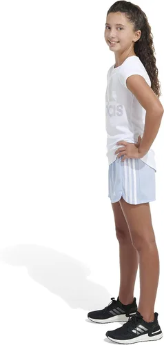 Vista 5 de adidas Aeroready 3s Pacer Mesh Gym Running Shorts para Niña