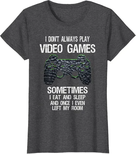 Vista 7 de Funny Gamer Video Games - Camiseta para niños y adolescentes, ajuste clásico, color negro, mezcla de algodón, Negro