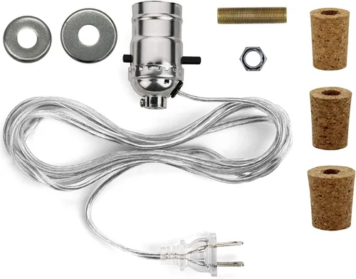 Vista 7 de Creative Hobbies Kit de lámpara de botella precableada, convierte fácilmente cualquier botella en una lámpara, hazlo tú mismo, sin necesidad