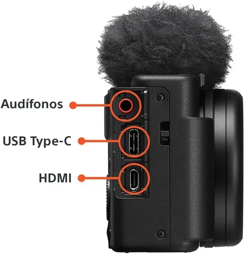 Vista 3 de Sony ZV-1 II Cámara de Vlog para Creadores de Contenido y Vloggers - Negro