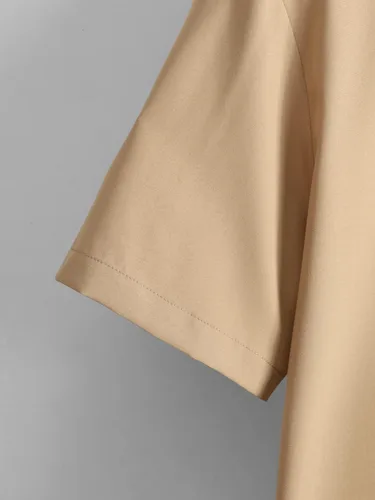 Vista 3 de GORGLITTER Conjunto de 2 piezas para hombre camisa con botones y pantalones cortos ropa de verano