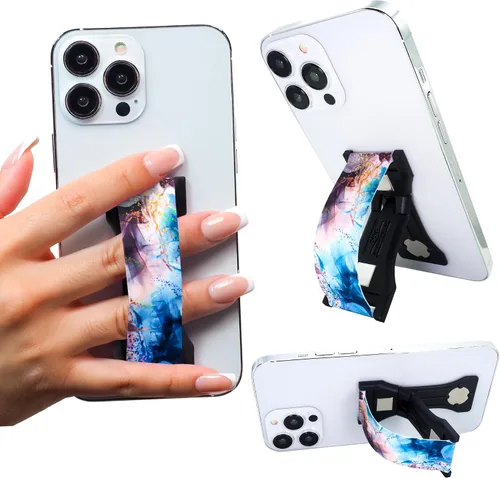 Vista 54 de LOVEHANDLE PRO Premium Phone Grip - Correa de silicona para teléfono - Soporte magnético para teléfono y soporte para teléfono inteligente y tableta