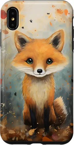 Vista 11 de Cute Fox Fall Woodland Forest Autumn Leaves Case for iPhone 17