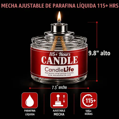 Vista 6 de CandleLife velas de emergencia, hasta 115 horas de duración