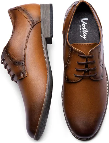 Vista 5 de Vostey Zapatos de vestir para hombre, zapatos Oxford formales, zapatos clásicos con cordones Derby