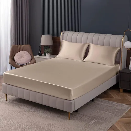 Vista 15 de Homiest Sábana bajera ajustable de satén azul bebé, tamaño individual, bolsillo profundo, ropa de cama lujosa y ultrasuave
