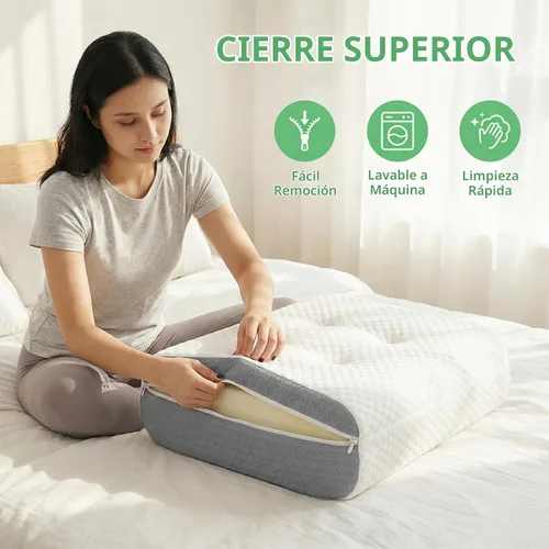 Vista 7 de baibu Almohada de elevación de piernas de doble capa para soporte de piernas y rodilla, almohada de elevación de pies para dormir, circulación