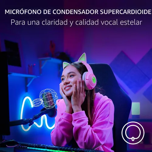 Vista 4 de Razer Seiren V3 Chroma RGB, Stream & Game Reactive, micrófono USB, negro