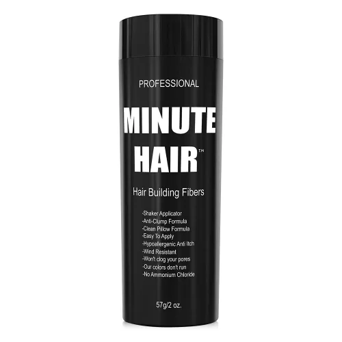 Vista 9 de Botella de tamaño grande de 0.97 oz llena de fibras Minute Hair Fibers. Fibras de construcción de cabello de alta calidad. Gran cantidad de fibras