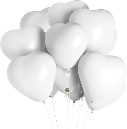 Vista 9 de AFTERLOON® - Globos biodegradables de 12 pulgadas con forma de corazón, de látex natural extra fuerte, grueso, para propuesta, matrimonio, amor Rosa
