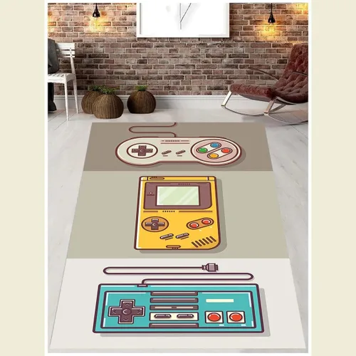 Vista 3 de Retro Gaming Rug, Gamer Decor, Video Game Style, Console Design, Gaming Room, Nostalgic Vibes, Retro Console, Playroom, Game Boy Inspired