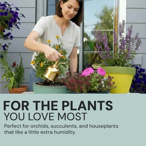 Vista 7 de Regadera de Village Sostenible para Plantas de Interior - Regadera de Latón para Plantas - Elegantes y Resistentes a la Óxido Regaderas para una