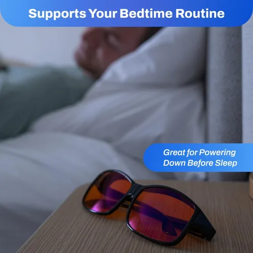 Vista 7 de DefenderShield Premium Fit-Over Blue Light Blocking Glasses - Superior Blocking from Gaming PC & Cell Phone Screen Glare.