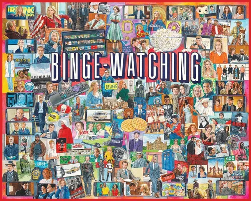 Vista 3 de Rompecabezas White Mountain - Binge Watching - 1000 Piezas para Adultos - Actividad Familiar Divertida - 61x76 cm Piezas grandes, regalo