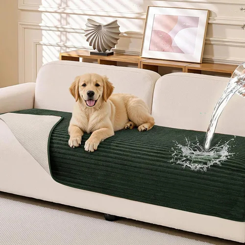Vista 11 de MEETSKY Fundas de sofá para sofá, funda de sofá 100% impermeable para perros, fundas de sofá para mascotas, fundas de sofá suaves y antideslizantes