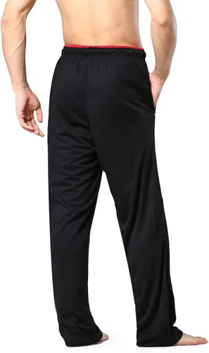Vista 5 de Radofo Pantalones deportivos para correr, atléticos, casuales, para hombre, ligeros, para entrenamiento, con bolsillos con cremallera, pantalones