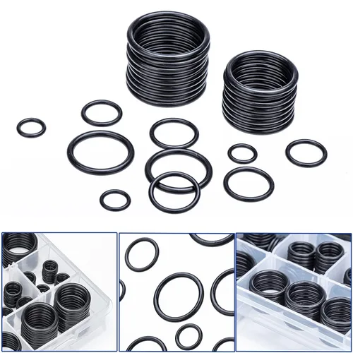 Vista 4 de BUSY-CORNER Kit de juntas tóricas de 396 piezas de nitrilo 90 Duro para accesorios de bomba de tubería hidráulica - Kit de sellado para Caterpillar