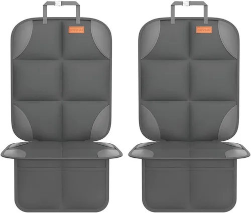 Vista 16 de SMART ELF Protector de Asiento de Automóvil, Paquete de 2 Protectores de Asiento Protegen Asientos Infantiles con el Acolchado Más Grueso y Respaldo