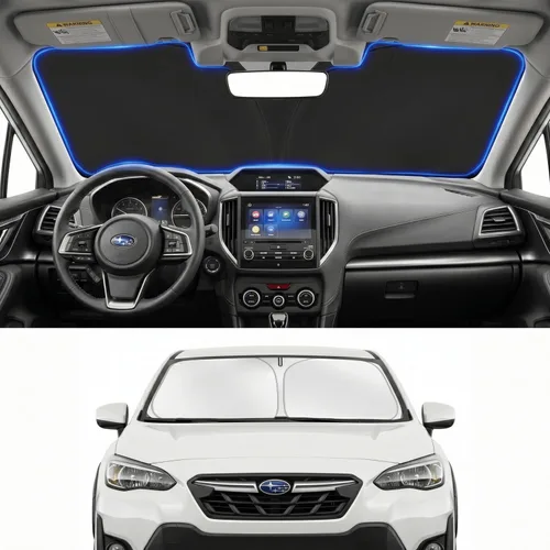 Vista 67 de Parasol para parabrisas para BMW X1 E84 2016-2024 2025, accesorios – Cubierta de parasol para parabrisas de ventana delantera, ajuste personalizado