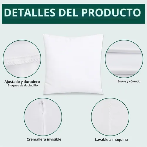 Vista 3 de OKBA 10 fundas de almohada de sublimación en blanco de 16 x 16 pulgadas, fundas de cojín blancas de satén brillante, fundas de almohada de 10 fundas