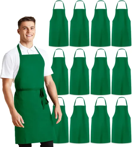 Vista 21 de Avalon Kitchen Aprons for Men - 100% Polyester Chef Apron Women with Extra Long Ties - Cooking Aprons for Women & Mens Apron