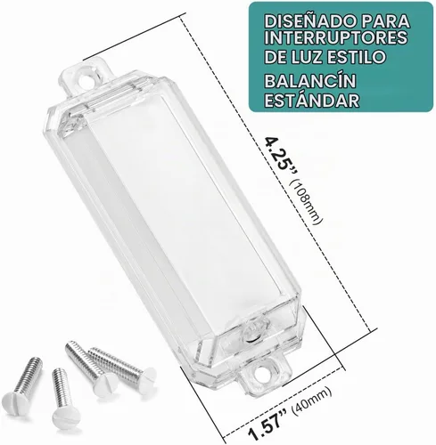 Vista 2 de CLYMENE Paquete de 2 fundas protectoras para interruptor de luz, cubierta de interruptor de pared a prueba de niños que evita que las luces
