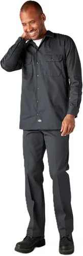 Vista 26 de Dickies Camisa de trabajo de manga larga para hombre Air Force Blue V1