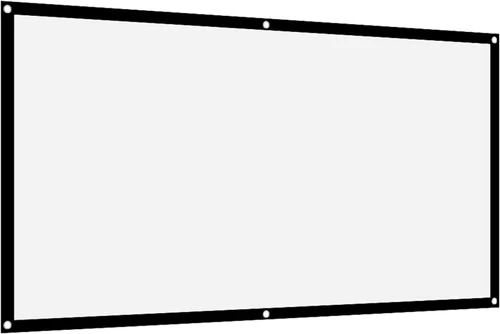 Vista 10 de VBESTLIFE Pantalla de proyección, portátil 16:9 plegable, sin arrugas, cortina blanca con agujeros para colgar para acampar al aire libre película