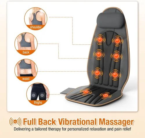 Vista 5 de SLOTHMORE Masajeador de espalda para silla, cojín de asiento de masaje
