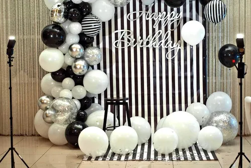 Vista 3 de Treasures Gifted Globos plateados metálicos cromados, globos metálicos grandes de 12 pulgadas, globos metálicos cromados metálicos, globos plateados