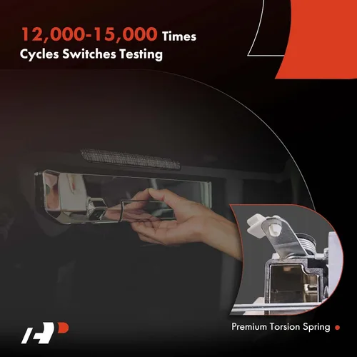 Vista 5 de A-Premium Manija de puerta trasera con cerradura compatible con Toyota Tundra 2007-2013, cromada