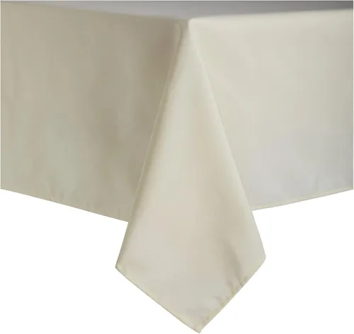Vista 11 de Mantel redondo marfil Poliéster lavable Resistente a las arrugas 120 pulgadas Mantel de mesa de alta calidad para vacaciones, bodas, fiestas
