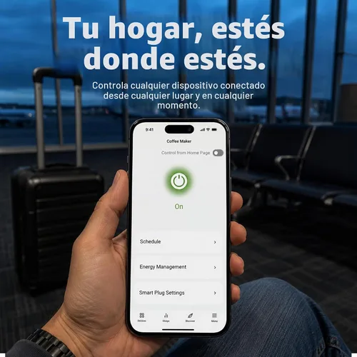 Vista 4 de Emporia - Enchufe inteligente con monitoreo de energía, enchufe inteligente WiFi funciona con Alexa y Google Home - Enchufe WiFi de 15A